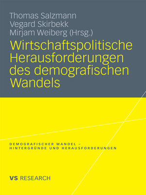 cover image of Wirtschaftspolitische Herausforderungen des demografischen Wandels